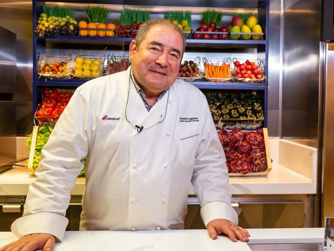 Emeril Lagasse, new Chief Culinary Officer for Carnival Cruise Line. Emeril Lagasse, people, food and beverage, Carnival Cruise Line