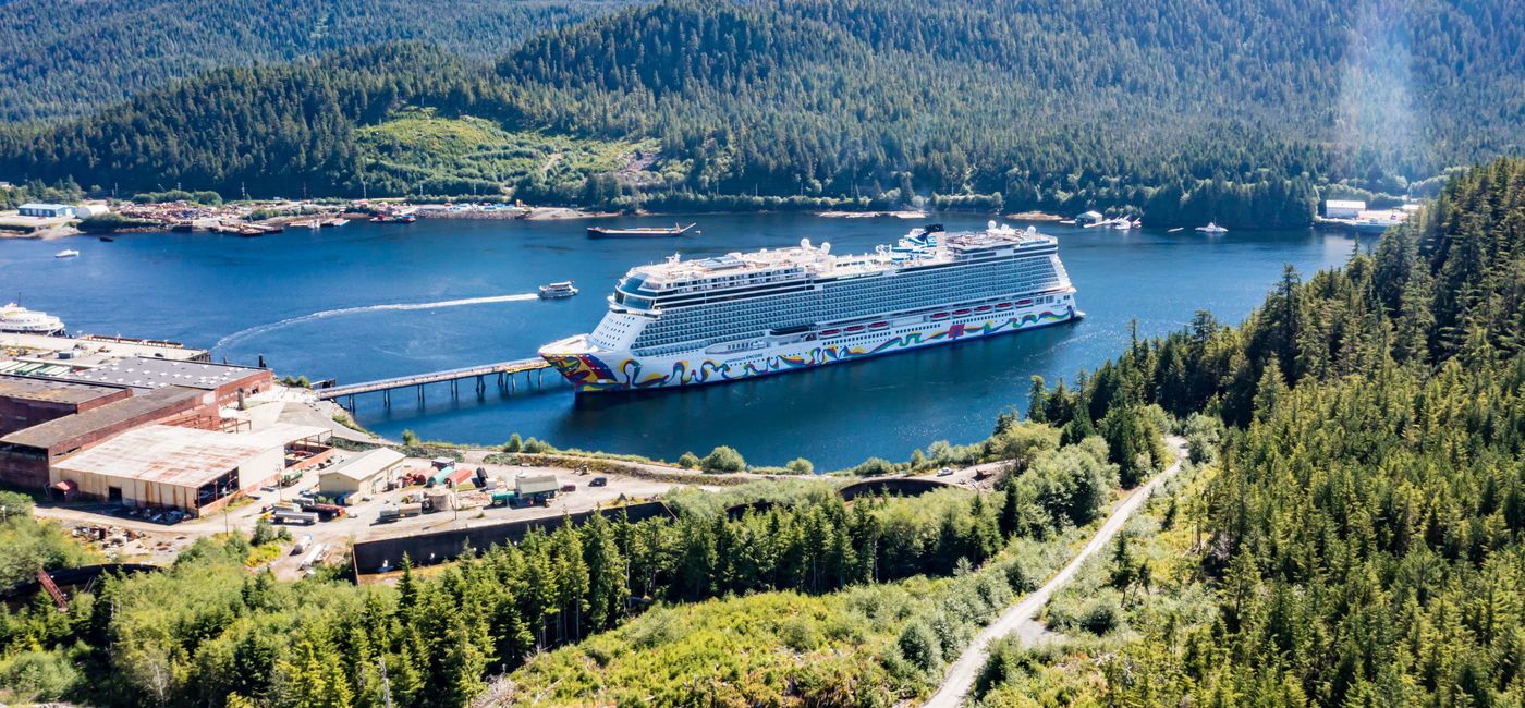 Photo: Norwegian Encore in Alaska. (photo via Norwegian Cruise Line)