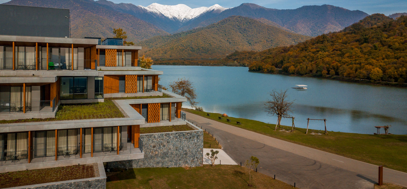 Image: Exterior of the Kvareli Lake Resort in Georgia, one of Preferred Hotels & Resorts' new member properties. (photo via Preferred Hotels & Resorts) ((photo via Preferred Hotels & Resorts))