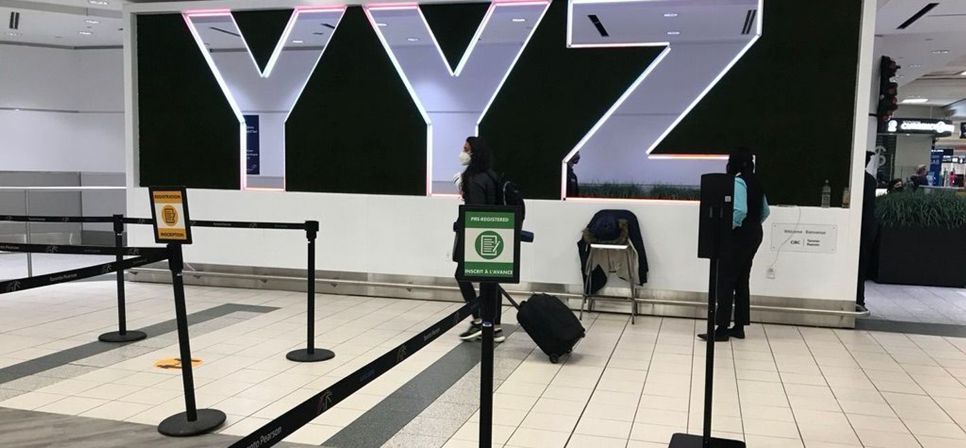 Image: Aéroport international Pearson Toronto pendant la COVID-19. (PHOTO: Alexandra Roy)
