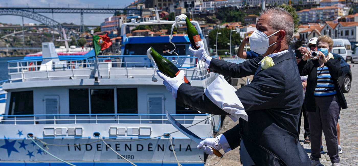Image: The christening of Uniworld's S.S. Sao Gabriel on Portugal's Douro River. (photo courtesy of Uniworld Boutique River Cruise Collection)