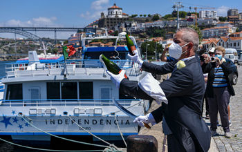 The christening of Uniworld's S.S. Sao Gabriel on Portugal's Douro River.