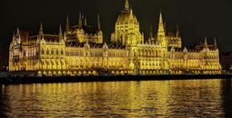 Hungarian Parliament Building in Budapest, christmas, budapest, hungary