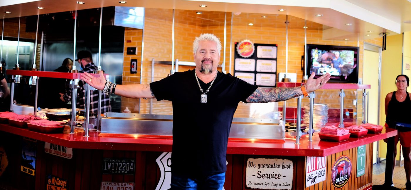 Image: Guy Fieri has a new burger concoction for his singature restaurant on Carnival ships (Carnival Cruise Lines) (Carnival)