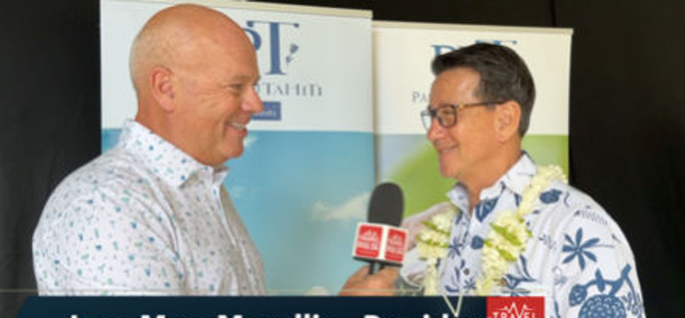 Image: John Kirk with Tahiti Tourism CEO Jean-Marc Mocellin (TravelPulse Canada)