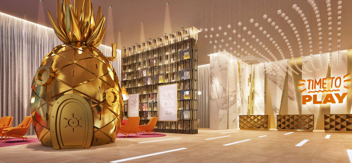 Image: A rendering of the main lobby at Nickelodeon Hotels & Resorts Riviera Maya. (Karisma Hotels & Resorts Media License) (Karisma Hotels & Resorts Media License)