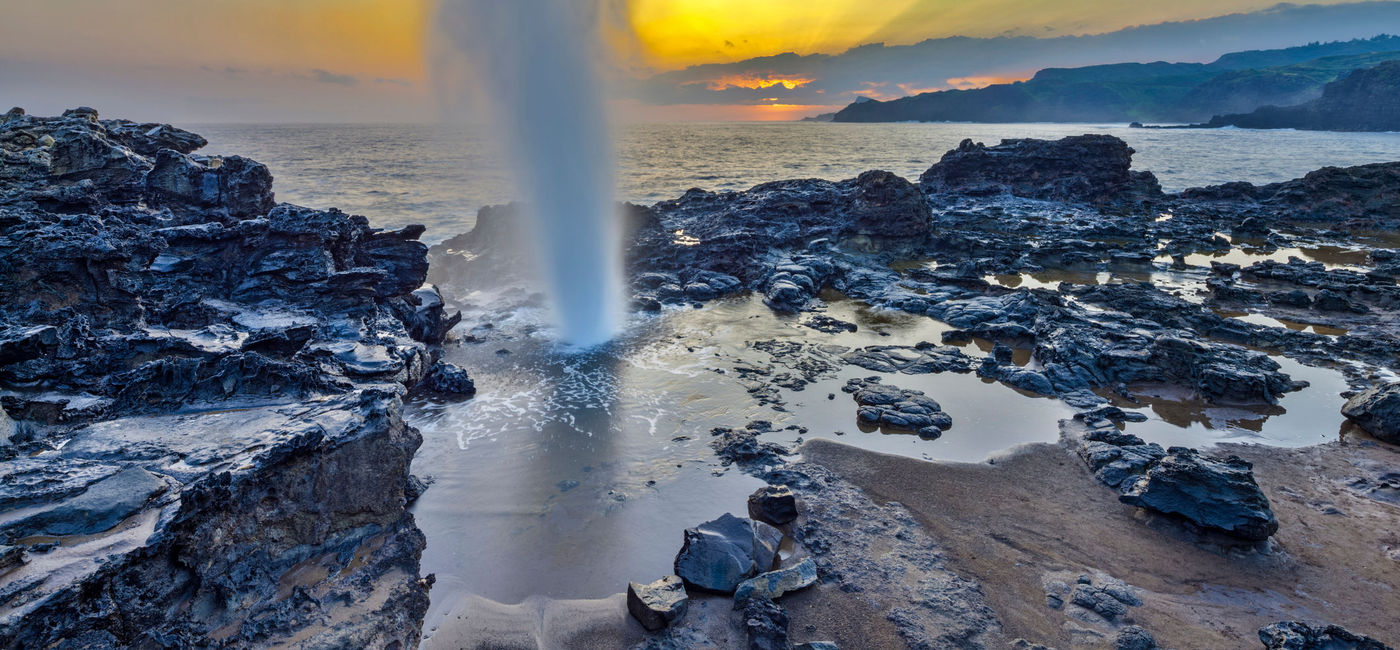 Image: Nakalele Blowhole, Kapalua Beach on Maui, Hawaii (Photo via Don White / Getty Images / E+)