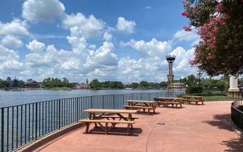Empty tables at Walt Disney World's EPCOT