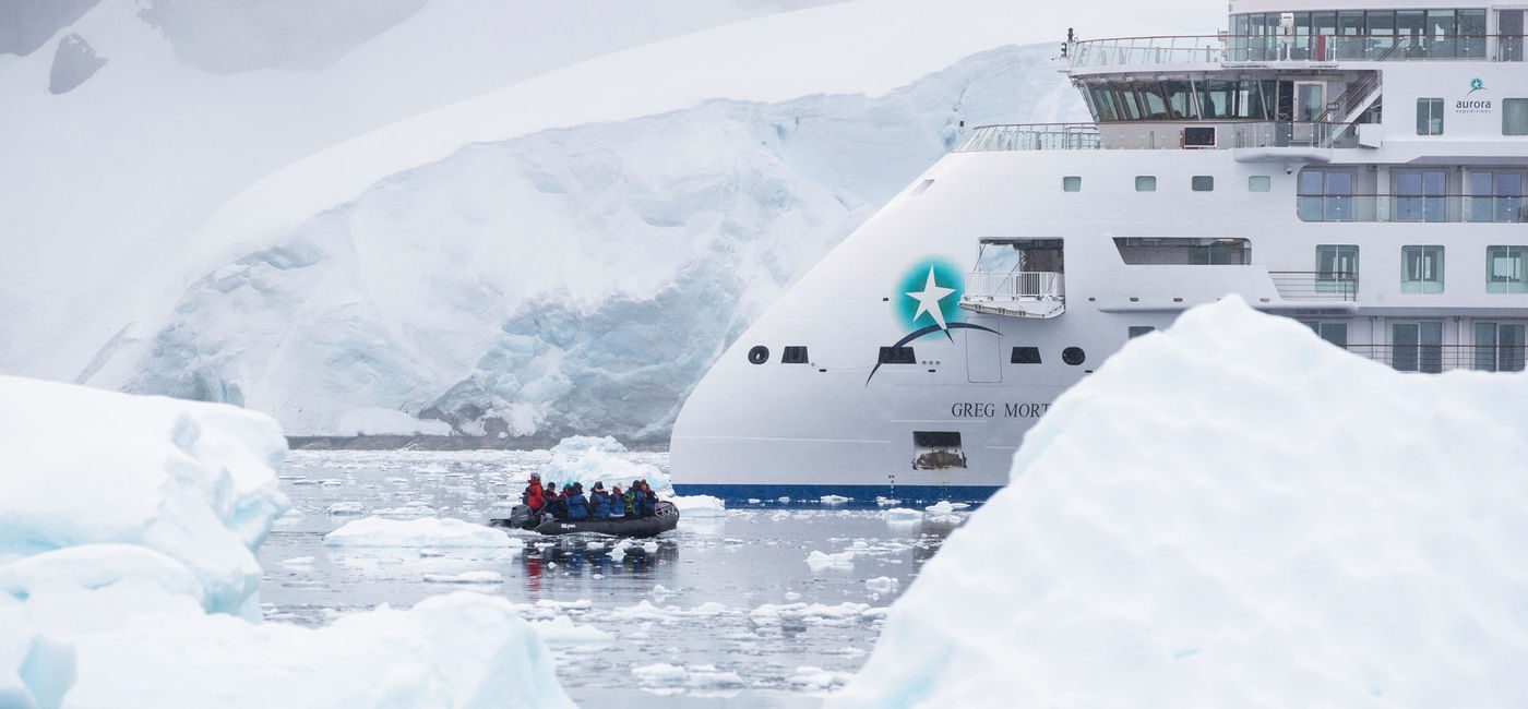 Image: Zodiac expedition in the Antarctic with Aurora Expeditions. (photo via Aurora Expeditions) ((photo via Aurora Expeditions))