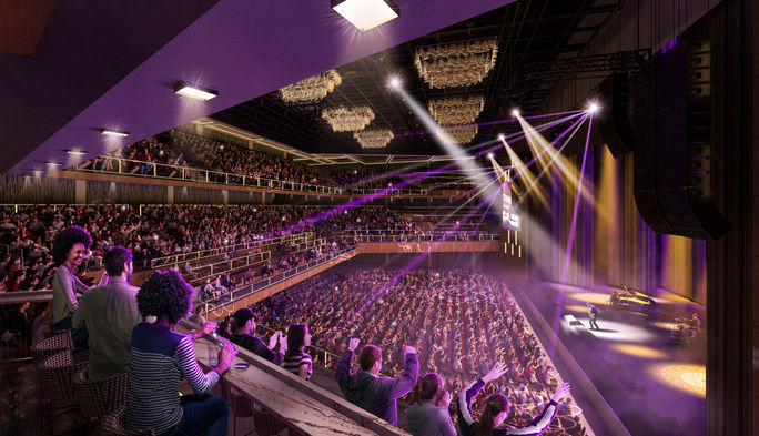Rendering of the new entertainment venue planned for MGM Empire City in Yonkers, New York. MGM Empire City, Yonkers, New York, entertainment, concerts, stadiums, theaters, venues