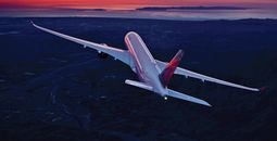 Delta plane at sunset.