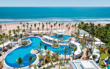 Overlooking one of three pools at the Hotel Riu Emerald Bay in Mazatlán