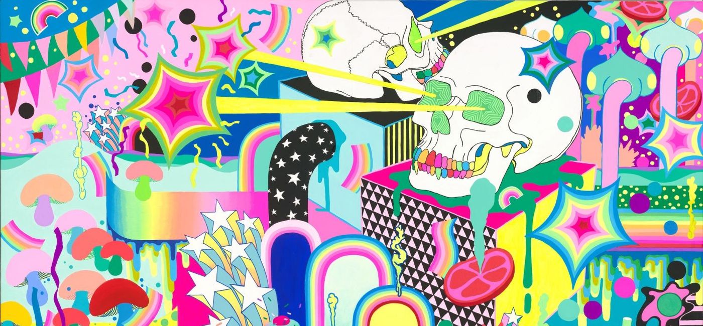 Image: Psycho Pop Party by Adehla Lee, one of the many pieces of art at SUPERFRICO (photo via The Cosmopolitan Las Vegas) ((photo via The Cosmopolitan Las Vegas))