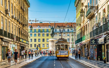 Street scene in Lisbon, Portugal