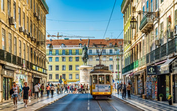 Street scene in Lisbon, Portugal