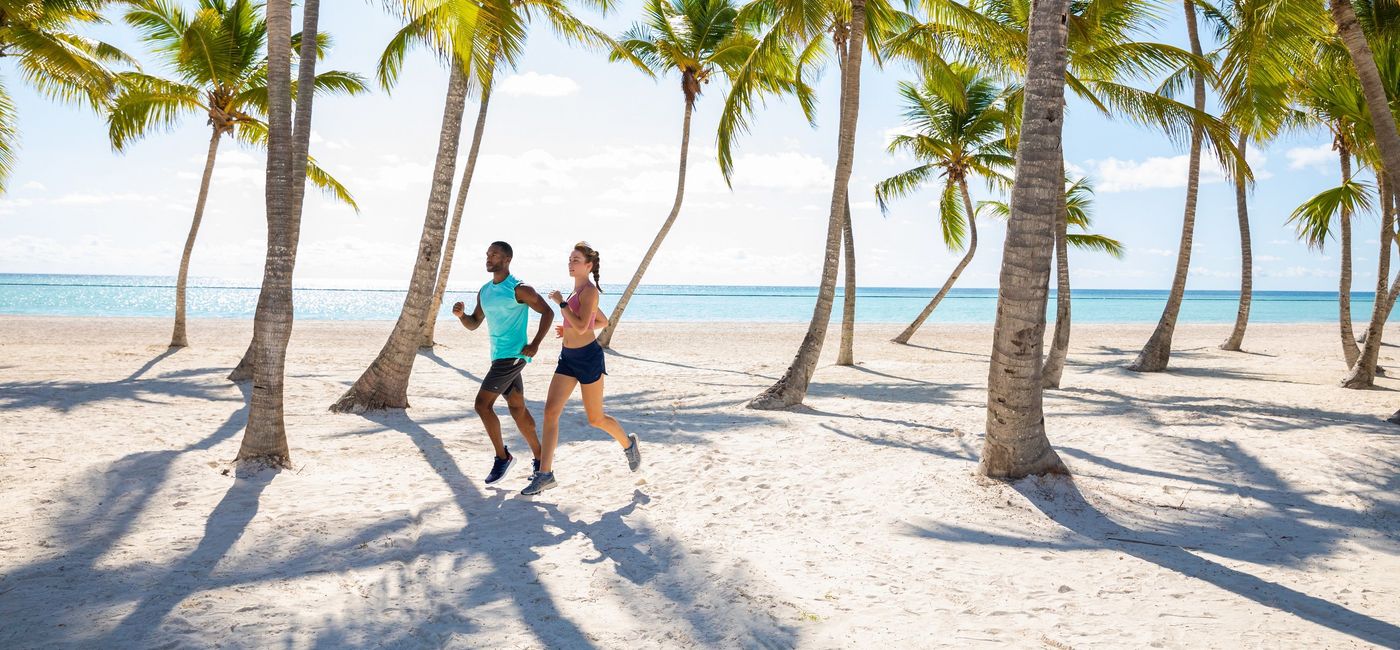 Image: Running on the beach at Hyatt Zilara Cap Cana. (photo via Playa Hotels & Resorts)