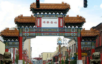 A gate to Old Town/Chinatown in Portland, Oregon