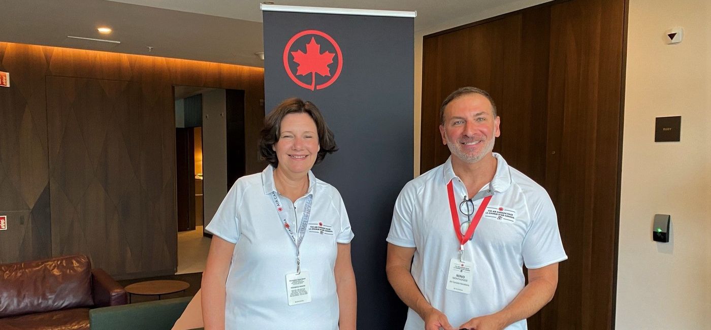 Image: Lisa Pierce, Air Canada, and Nino Montagnese, Air Canada Vacations (Jim Byers/TravelPulse Canada)