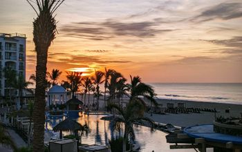 Beach, sunrise, Los Cabos, Mexico, pool, yoga
