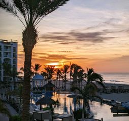 Beach, sunrise, Los Cabos, Mexico, pool, yoga