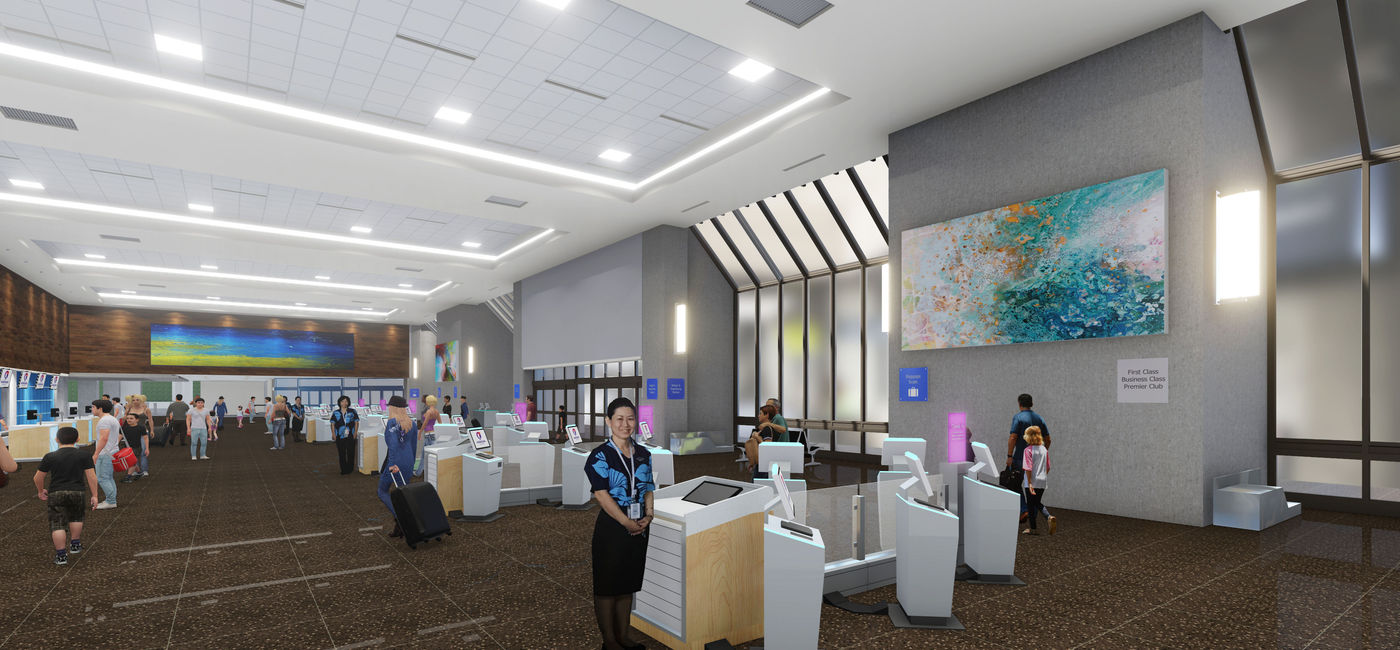 Image: PHOTO: Updated Hawaiian Airlines lobby at Honolulu’s Daniel K. Inouye International Airport. (photo via Hawaiian Airlines Media)