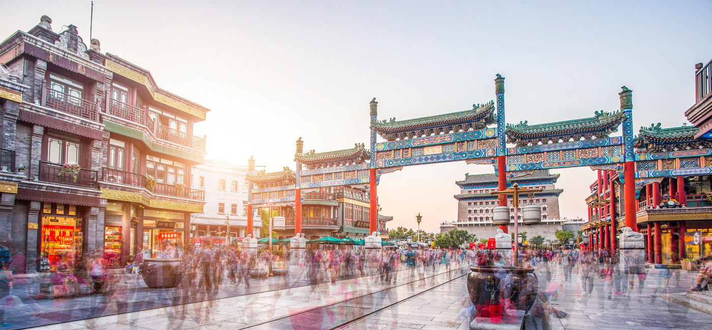 Image: Qianmen street in Beijing, China. (photo via iStock/Getty Images E+/dk1234)