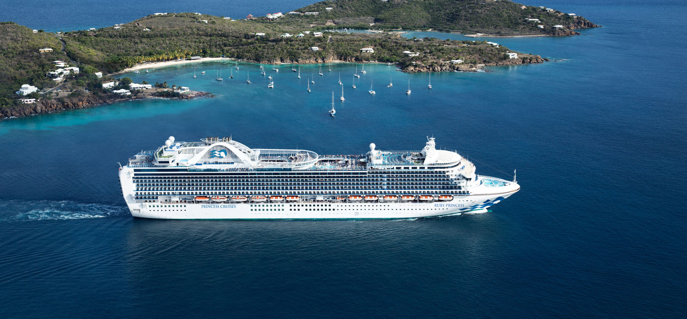 Image: Ruby Princess in St. Thomas. (photo via Princess Cruises)