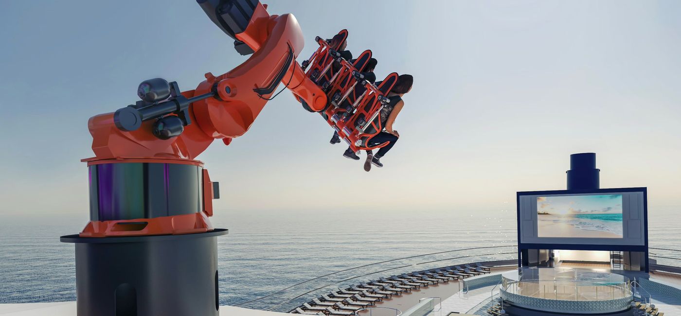 Image: The ROBOTRON ride on MSC Cruises' MSC Seascape. (photo via MSC Cruises Media)