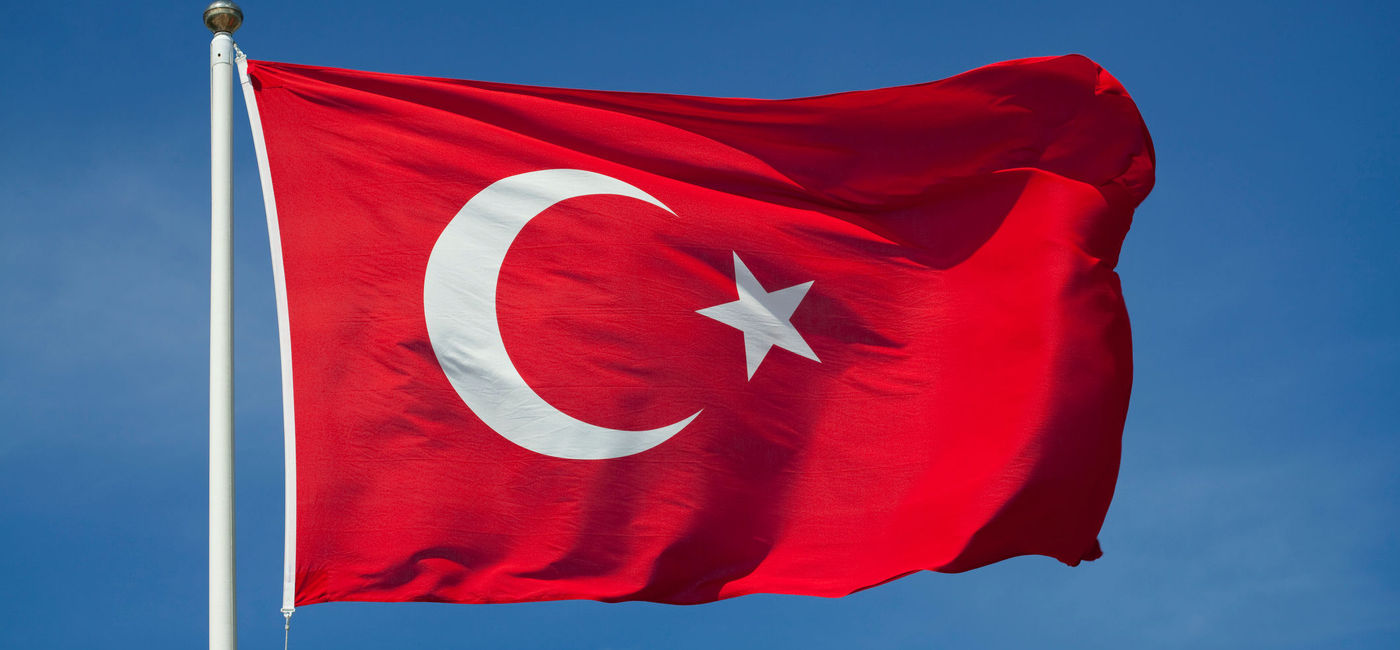 Image: The Turkish flag. MSC Group and Foundation are sending aid to Turkey and Syria following the Feb. 6 earthquake. (photo via Ramberg / E+)
