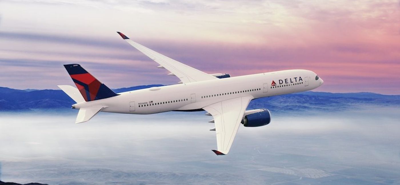 Image: Un A350 de Delta en vol (PHOTO: courtoisie de Delta)
