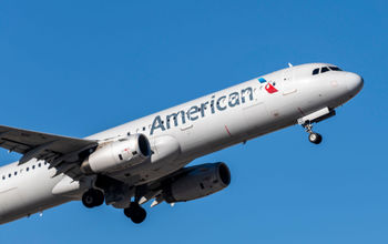 American Airlines flight prepares to land at Las Vegas' McCarran International Airport