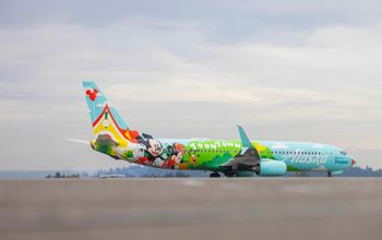 Alaska Airlines' new Disneyland Resort-themed aircraft.