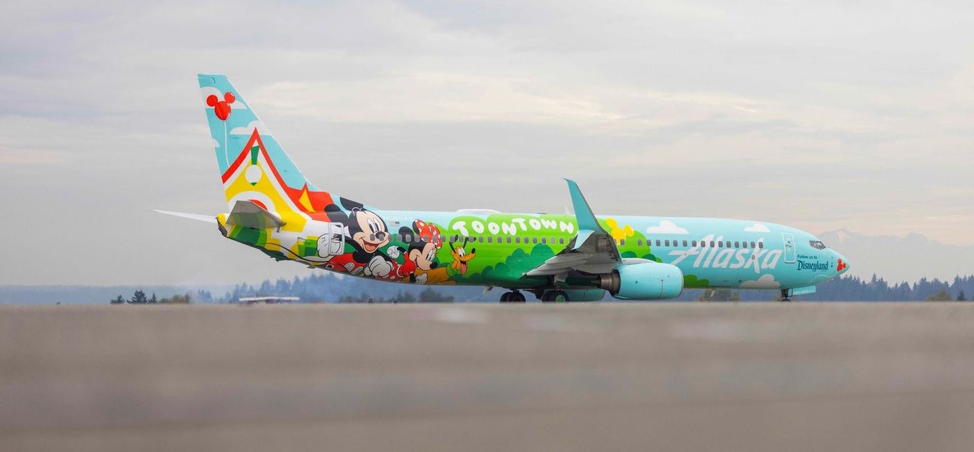 Image: Alaska Airlines' new Disneyland Resort-themed aircraft. (Photo Credit: Alaska Airlines Media)