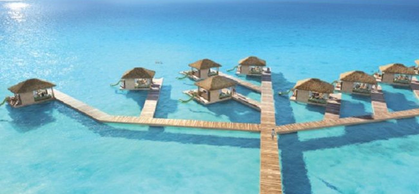 Image: PHOTO: Rendering of the floating cabanas at Coco Beach Club. (photo courtesy of Royal Caribbean International)