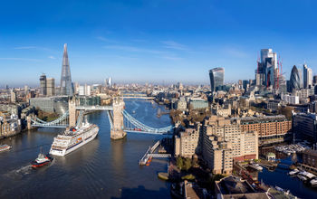 Skyline of London, England.
