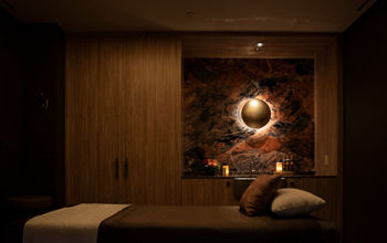 A treatment room at the Tenaya Stone Spa