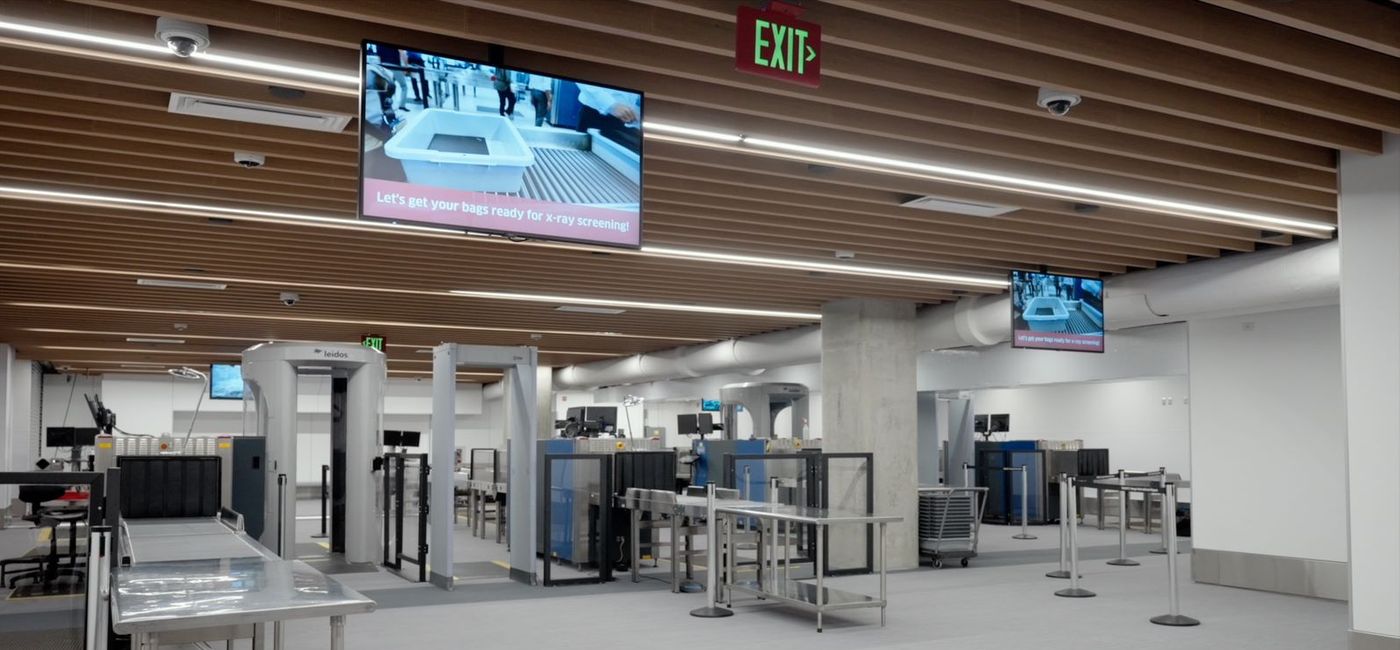 Image: The Daniel K. Inouye International Airport's new TSA security checkpoint 1B, built for Hawaiian Airlines' interisland flights. (photo via Hawaiian Airlines) ((photo via Hawaiian Airlines))