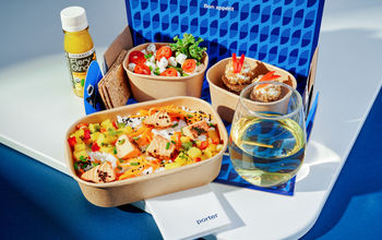 Porter Airlines in flight meal