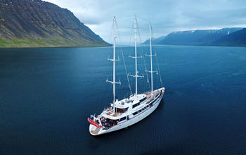 Variety Cruises' Panorama at Arnafjordur in the Faroe Islands