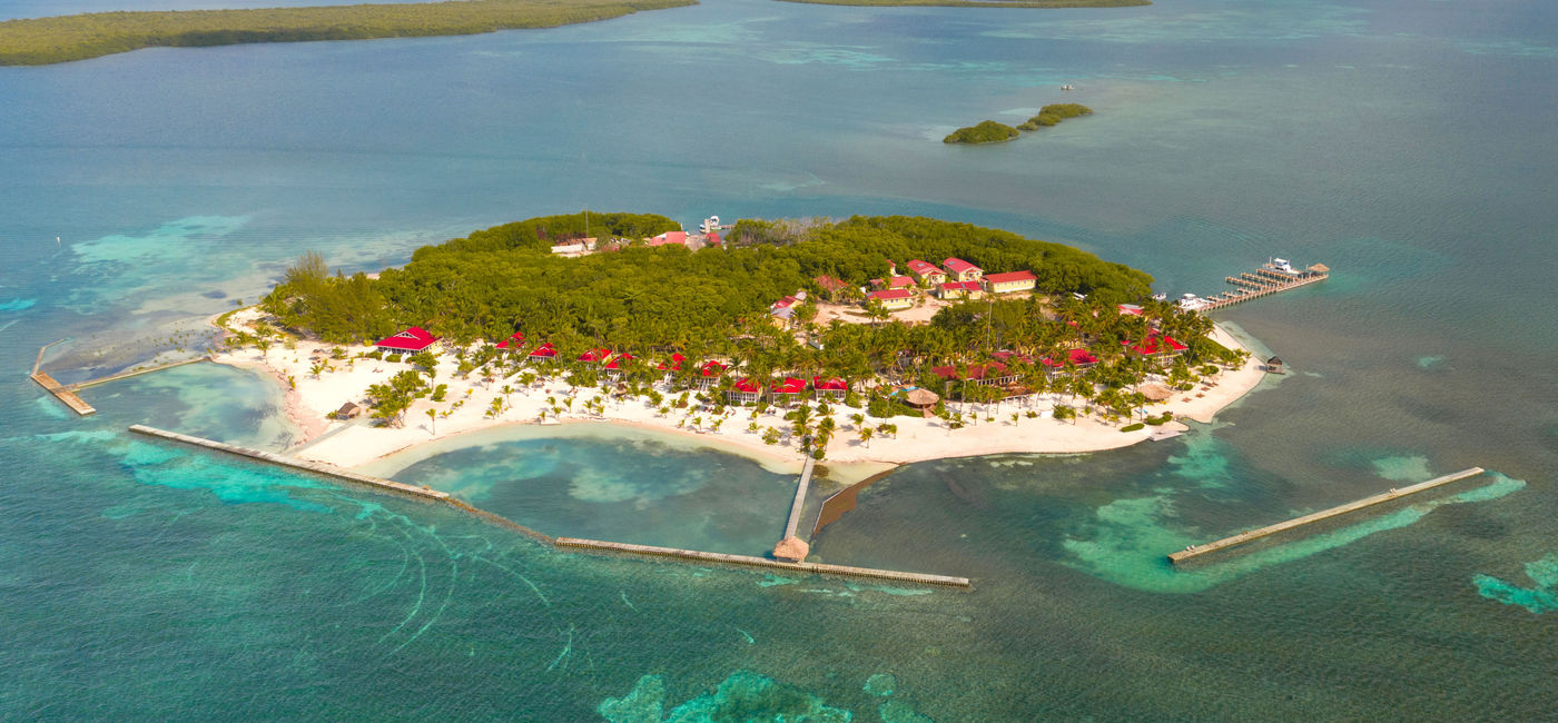 Image: Vue aérienne du Turneffe Island Resort au Belize. (PHOTO: courtoisie du Turneffe Island Resort)