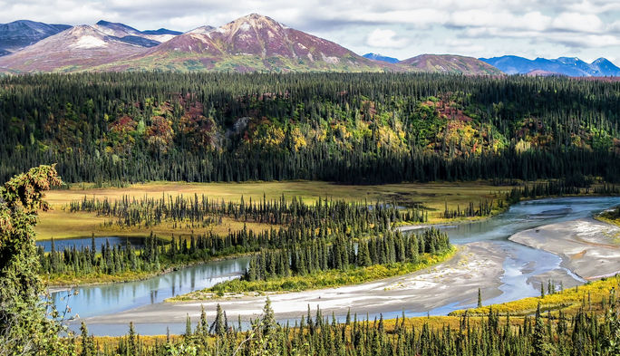 Scenic Alaska viewed on the Denali Backcountry Adventure