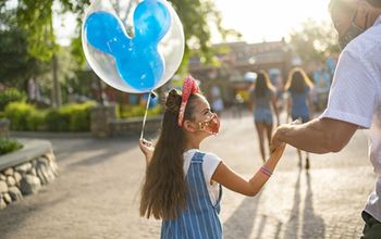 Family Wearing Masks Inside Disney Parks