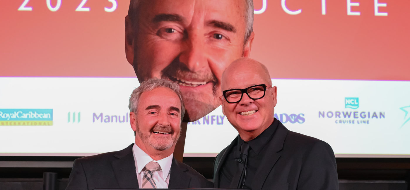 Image: Jacques Gilbert was inducted into the Canadian Travel Hall of Fame at the 2023 TravelPulse Canada Readers' Choice Awards. (Photo Credit: John Kirk)