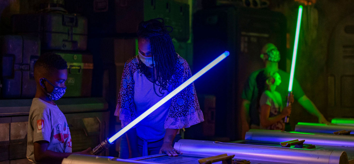 Image: Savi’s Workshop – Handbuilt Lightsabers inside Star Wars: Galaxy’s Edge at Disney’s Hollywood Studios at Walt Disney World Resort (Photo via Walt Disney World)