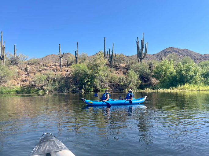 Kayaking on Salt River, Arizona, southwest, united states 