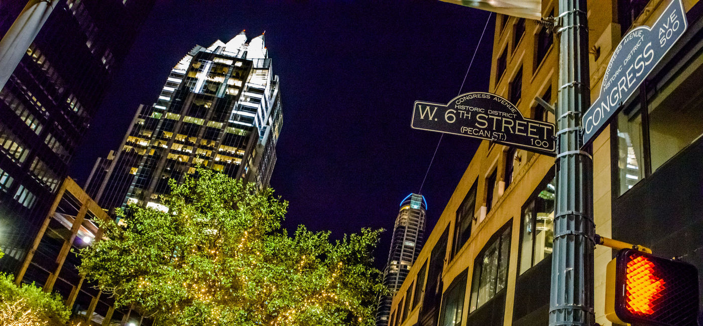 Image: Sixth Street is a premier spot in Texas for live bands. (photo via  iStock / Getty Images Plus /  dszc)