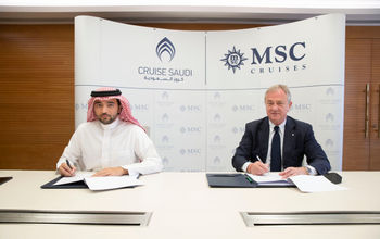 Pierfrancesco Vago, executive chairman of MSC Cruises, and Fawaz Farooqui, managing director of Cruise Saudi.