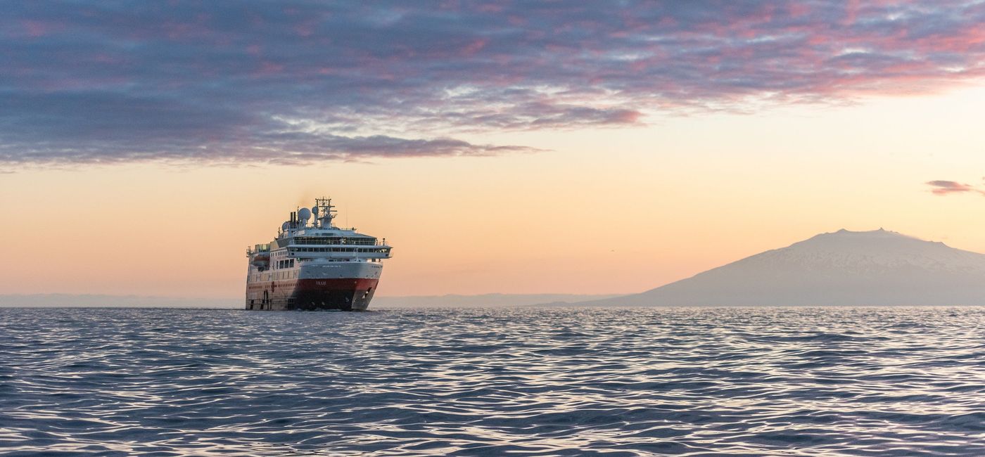Image: MS Fram in Reykjavik, Iceland. (photo via Hurtigruten)