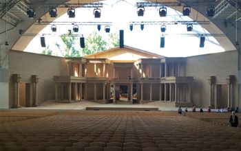 The Passion Play Theatre in Oberammergau, Germany.