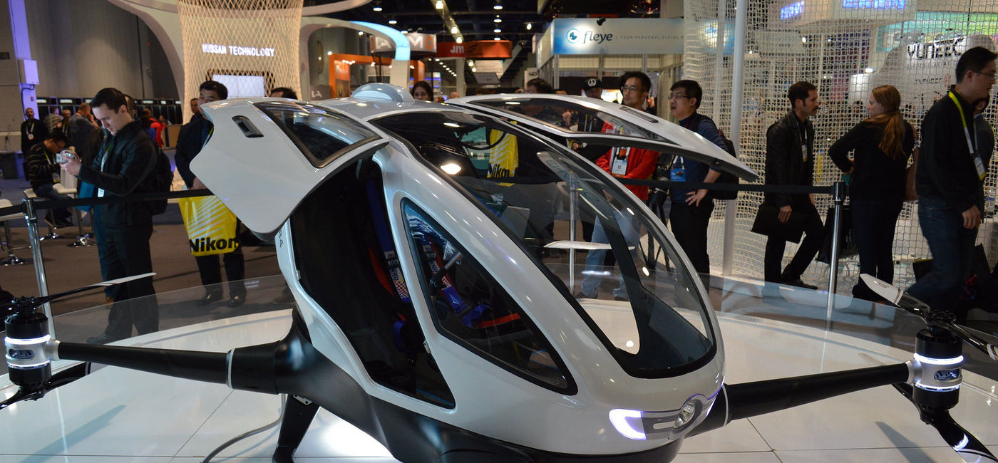 Image: PHOTO: Dubai's ambitious plans involve the Chinese-made EHang 184 self-flying drone. (Photo via Flickr/Ben Smith)